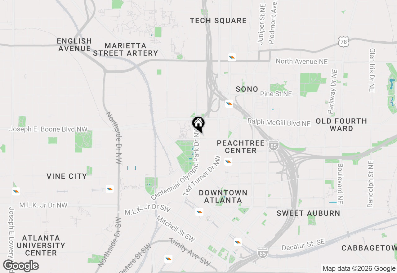 Map of 285 Centennial Olympic Park Drive Nw #1108, Atlanta, GA 30313