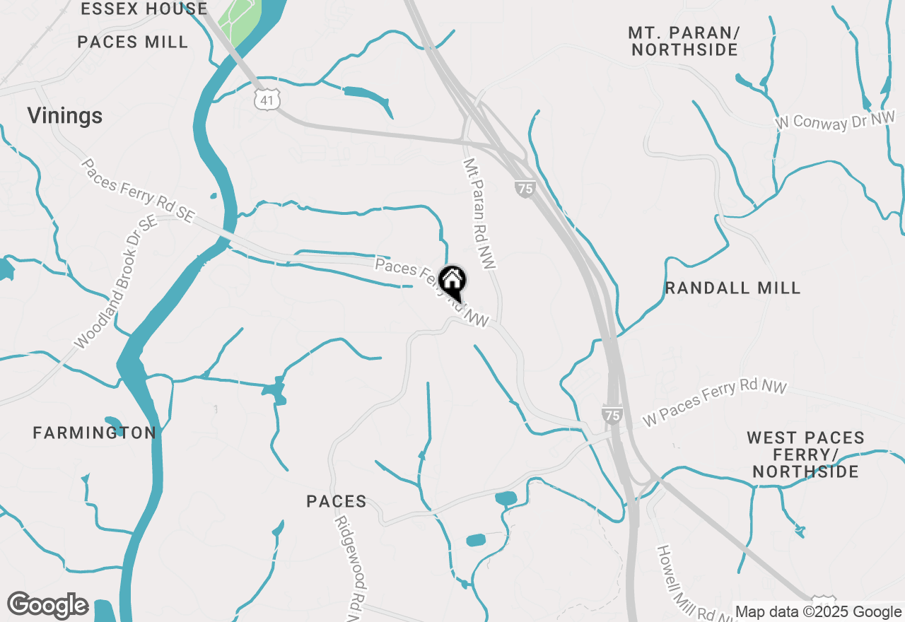 Map of 3670 Ridgewood Road Nw, Atlanta, GA 30327