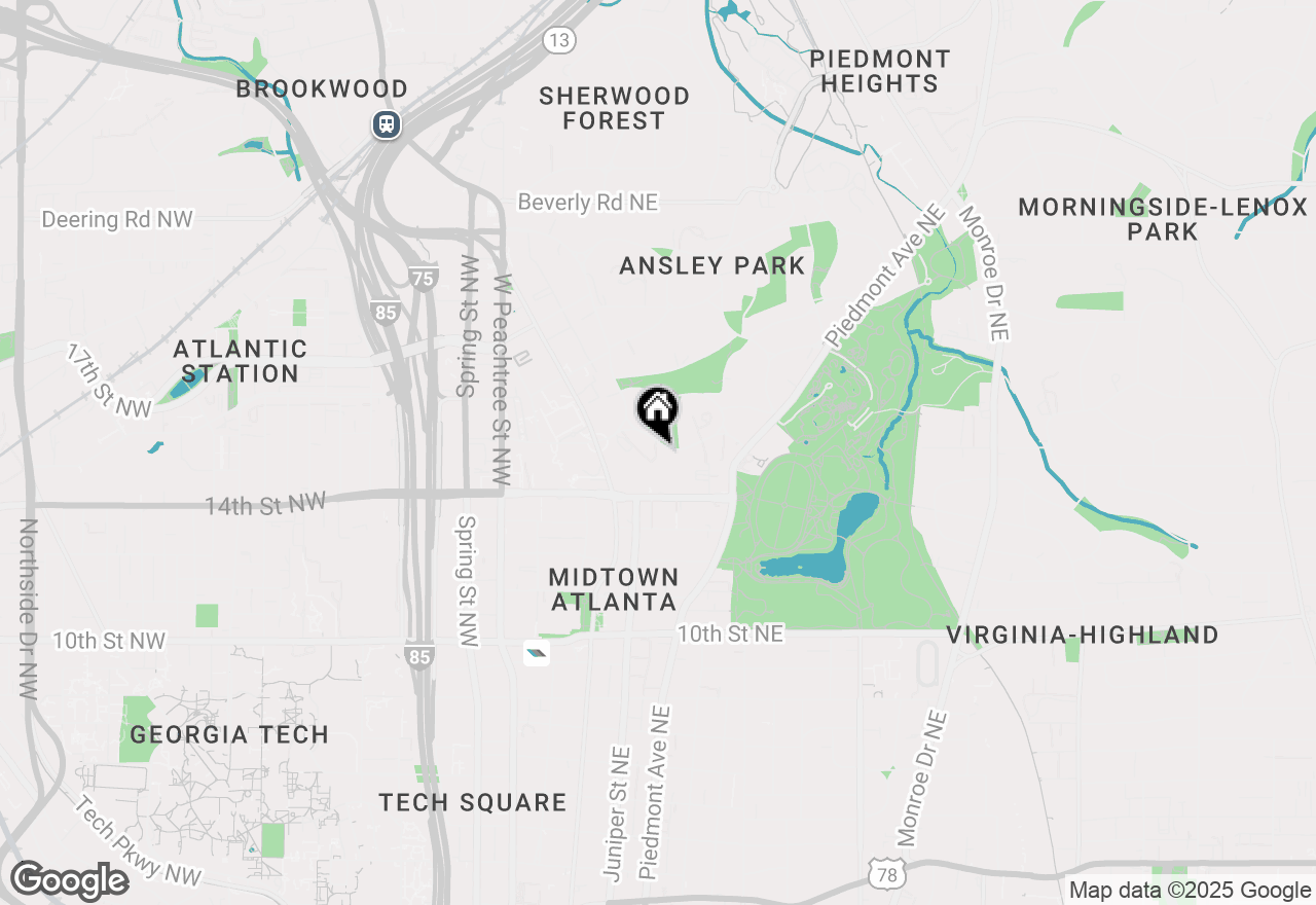 Map of 189 15th Street Ne, Atlanta, GA 30309