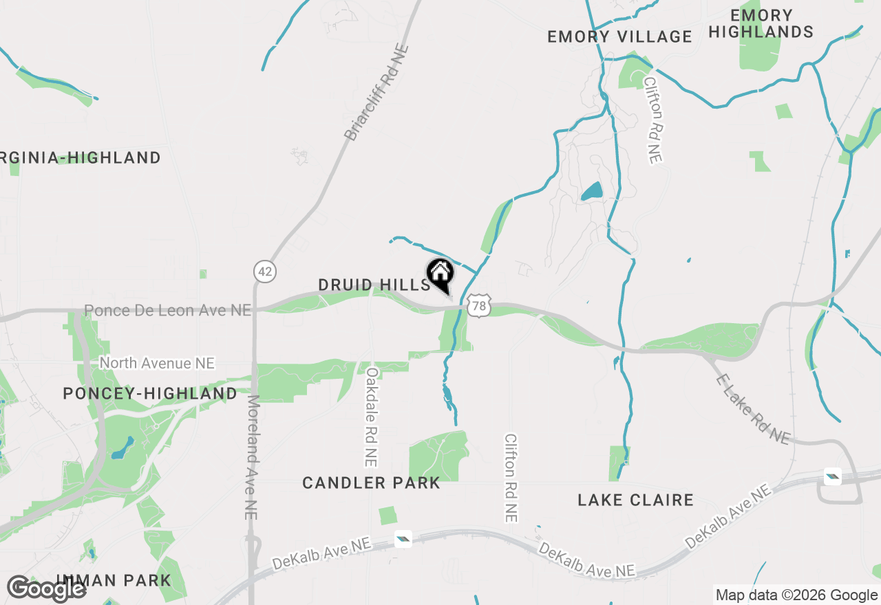 Map of 19 Lullwater Place Ne #19, Atlanta, GA 30307