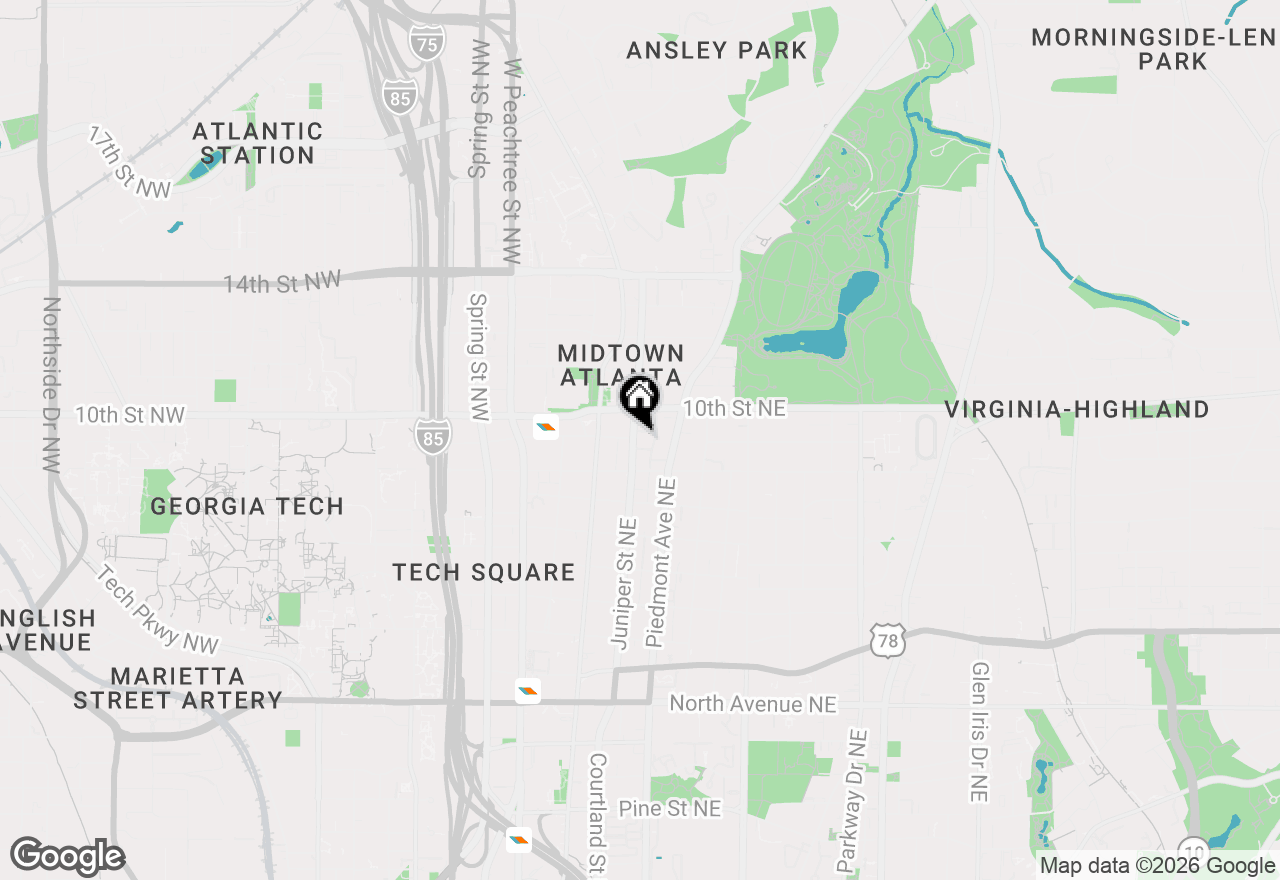 Map of 955 Juniper Street Ne #3327, Atlanta, GA 30309