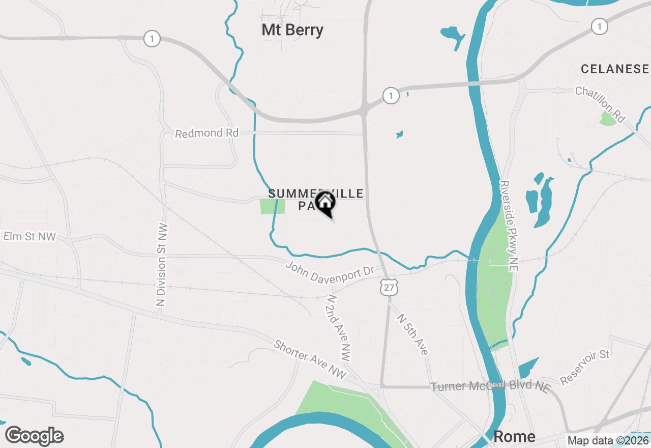 Map of 101 Oakwood Street Nw, Rome, GA 30165