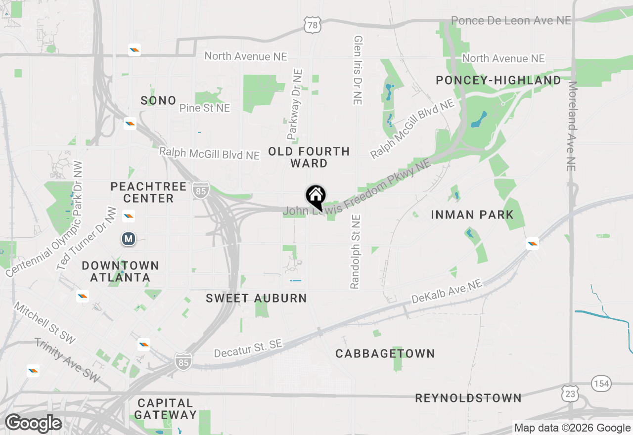 Map of 480 John Wesley Dobbs Avenue Ne #619, Atlanta, GA 30312