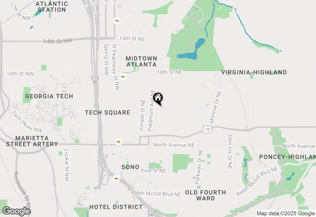 Map of 800 Myrtle Street Ne, Atlanta, GA 30308