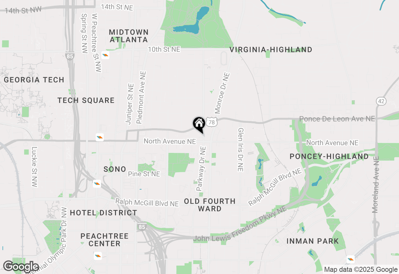 Map of 131 City View Court Ne, Atlanta, GA 30308