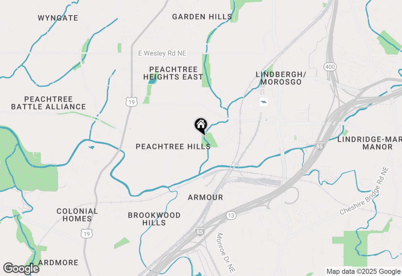 Map of 2316 Hurst Drive Ne, Atlanta, GA 30305