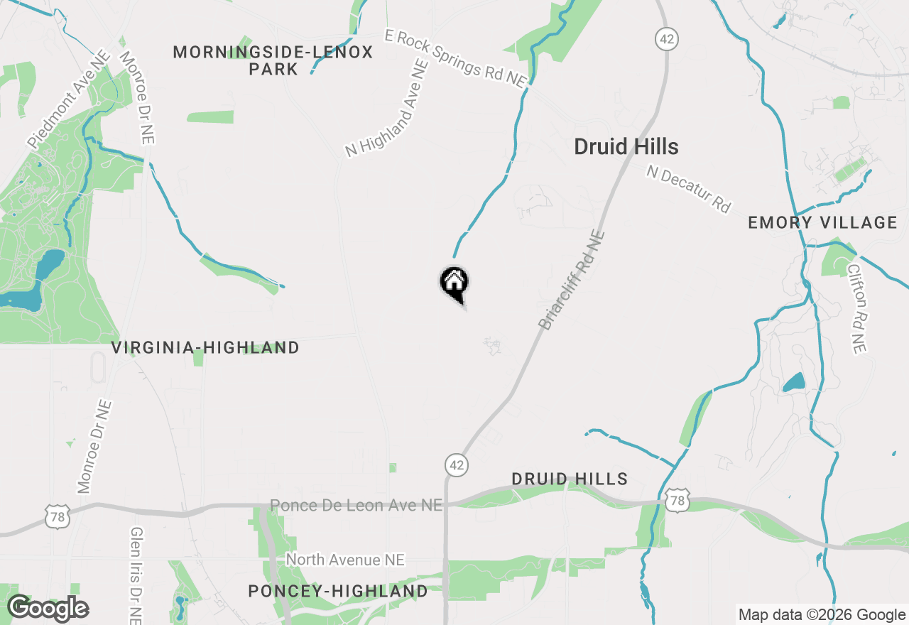 Map of 1058 Rosedale Road Ne, Atlanta, GA 30306
