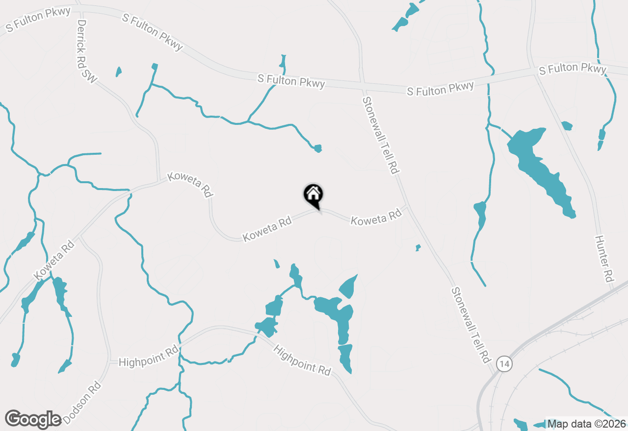 Map of 5380 Koweta Road, South Fulton, GA 30349
