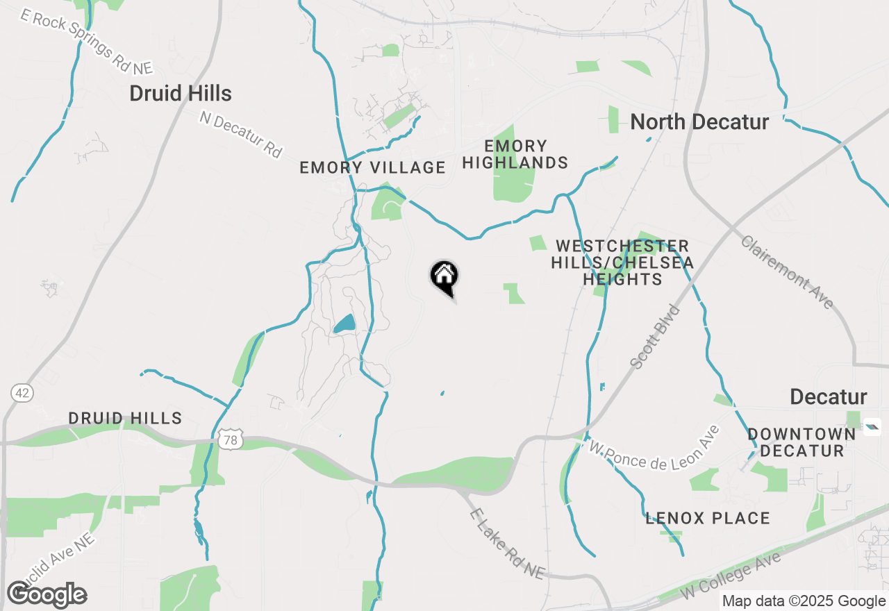 Map of 1658 E Clifton Road Ne, Atlanta, GA 30307