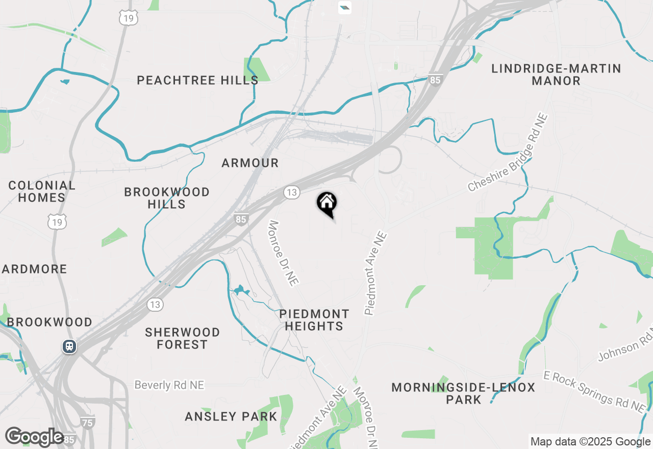 Map of 1957 Lebanon Drive Ne, Atlanta, GA 30324