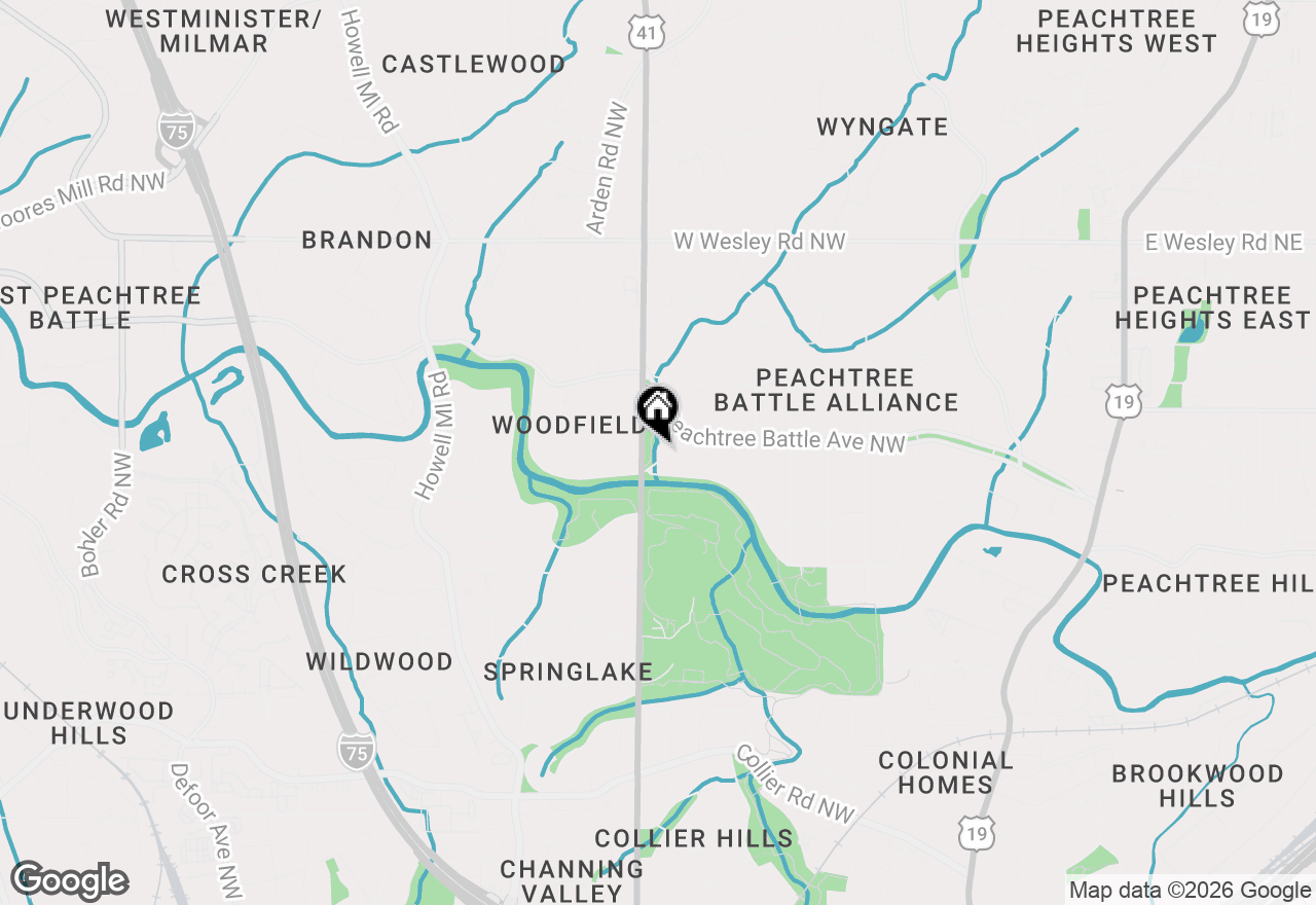 Map of 2422 Sagamore Drive Nw, Atlanta, GA 30305