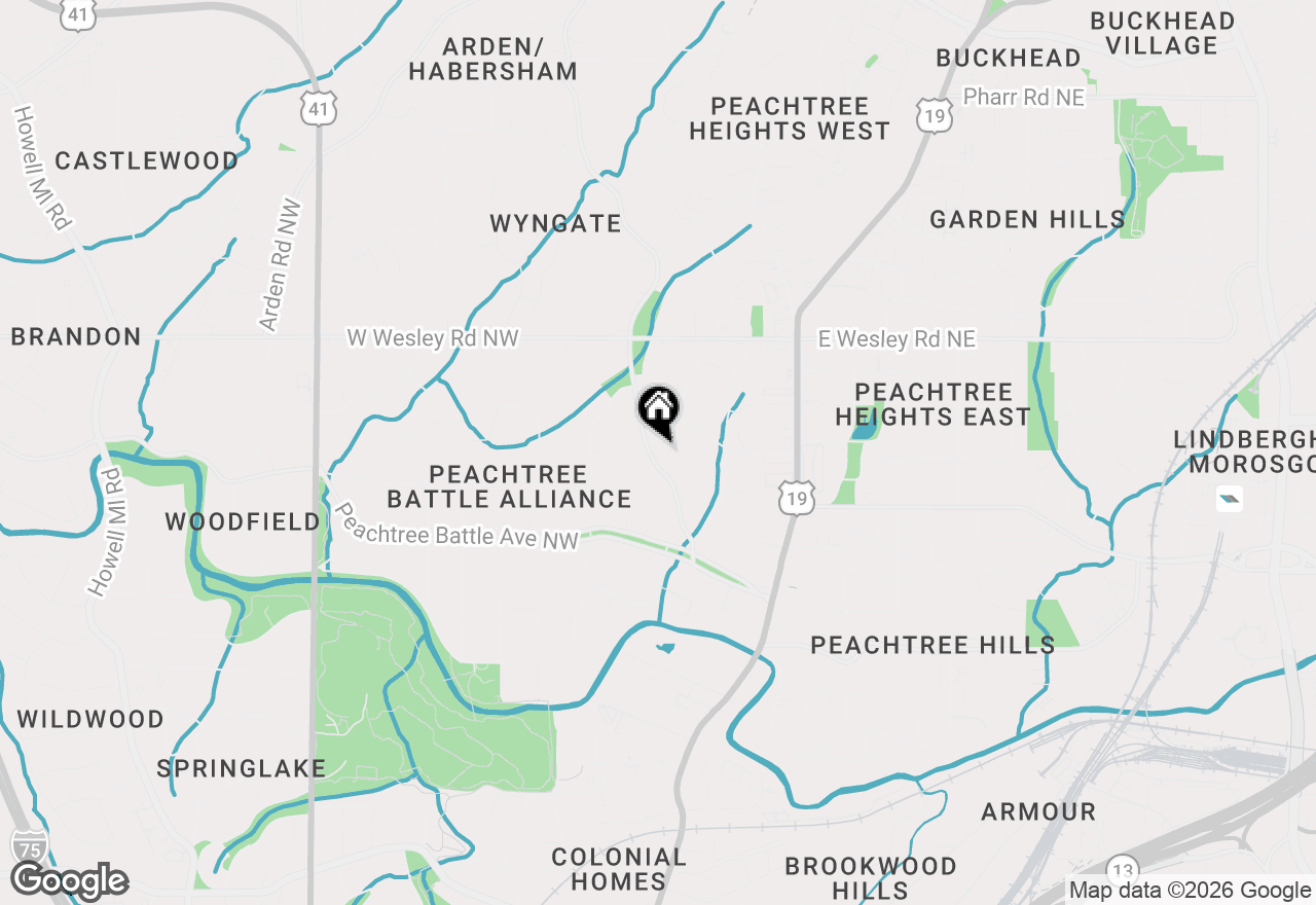 Map of 2583 Habersham Road Nw, Atlanta, GA 30305
