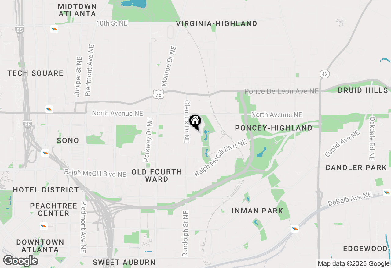 Map of 525 Glen Iris Drive #3520, Atlanta, GA 30308