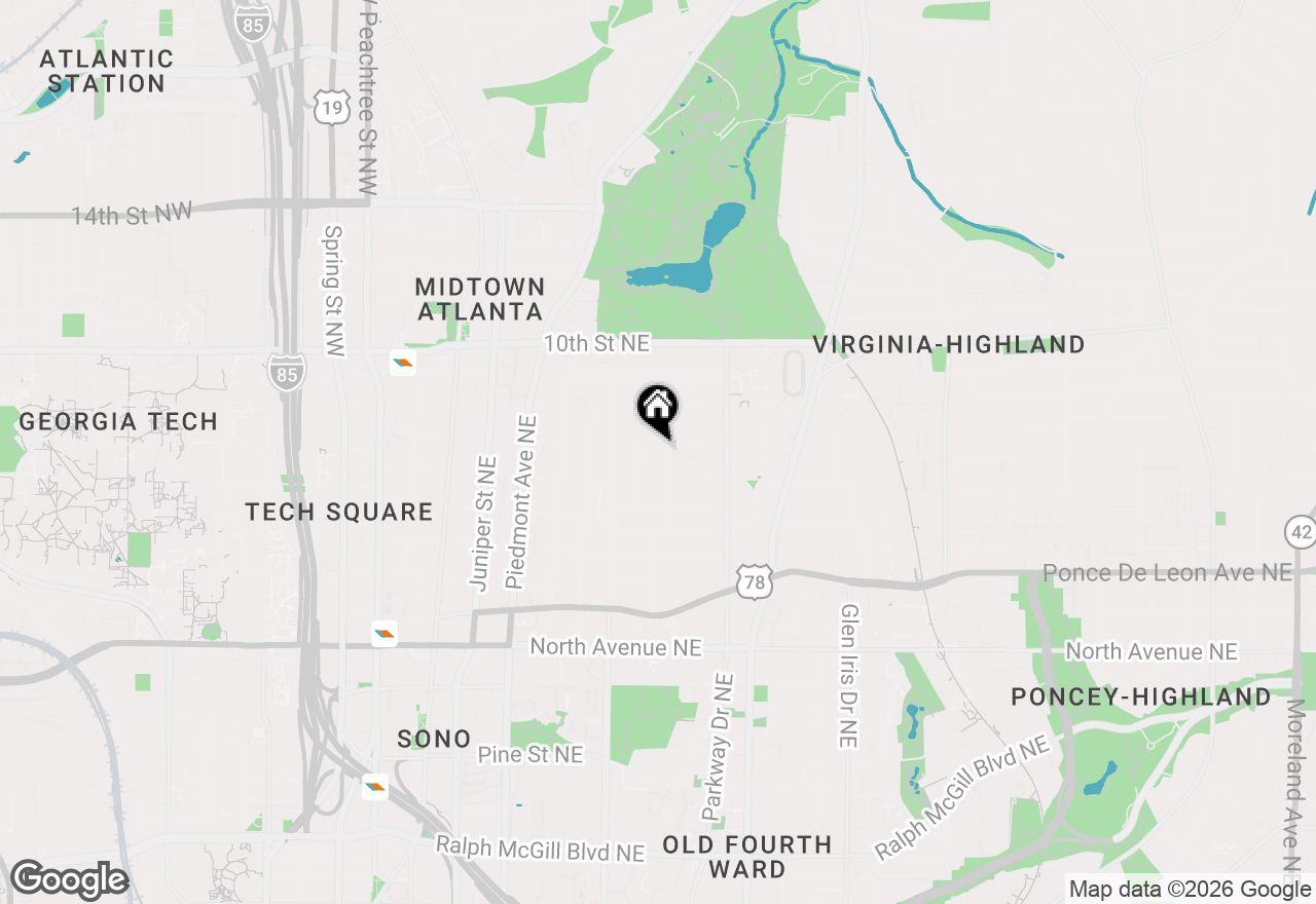 Map of 356 7th Street Ne, Atlanta, GA 30308