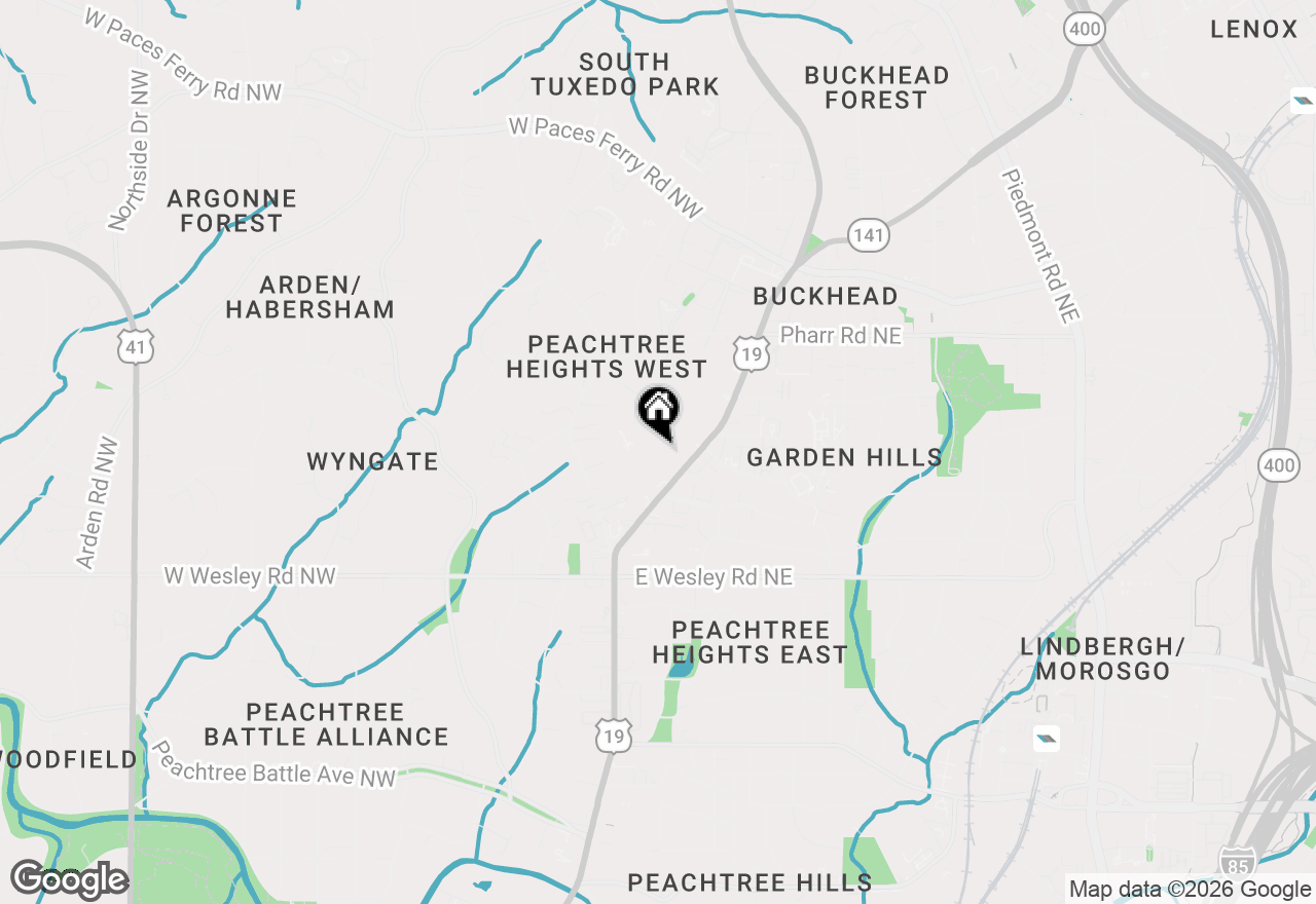 Map of 2828 Peachtree Road Nw #2502, Atlanta, GA 30305