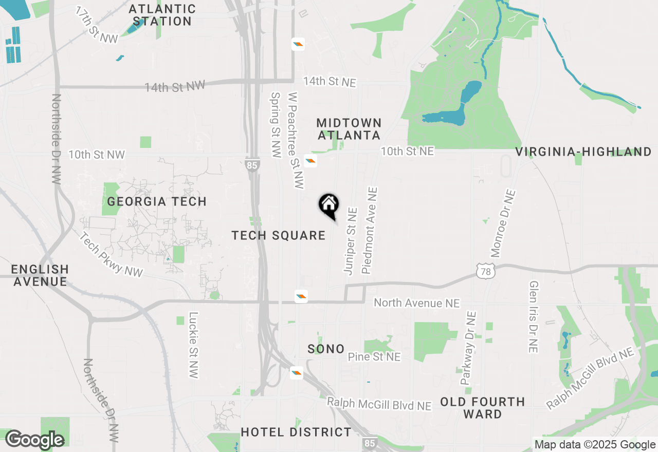 Map of 800 Peachtree Street Ne #1510, Atlanta, GA 30308