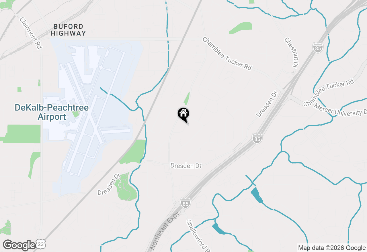 Map of 2476 Woodside Way, Atlanta, GA 30341