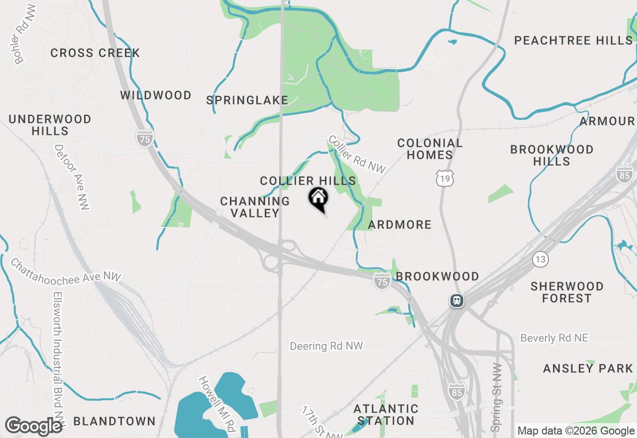 Map of 1838 Meredith Drive Nw, Atlanta, GA 30318