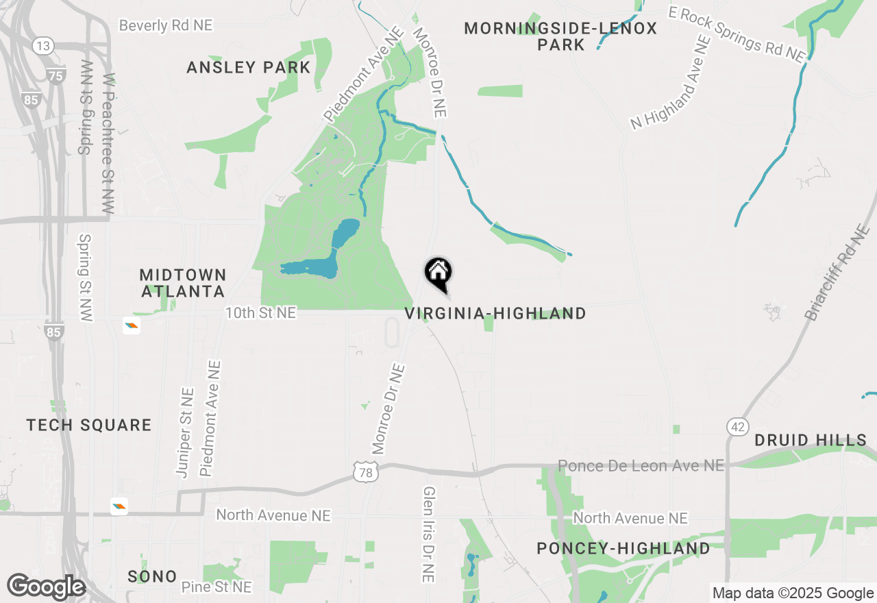 Map of 619 Coolege Avenue Ne, Atlanta, GA 30306