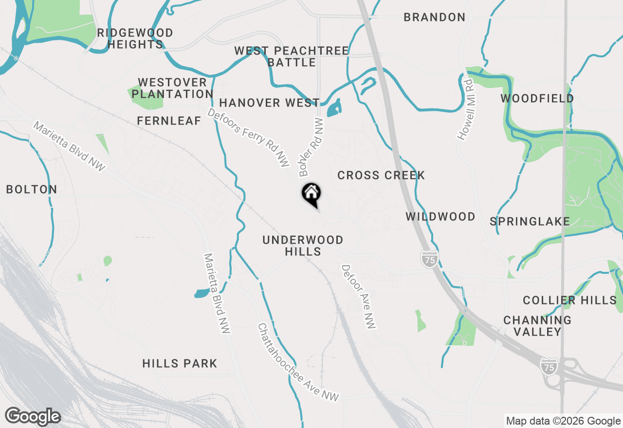 Map of 2201 Defoors Mill Drive Nw, Atlanta, GA 30318