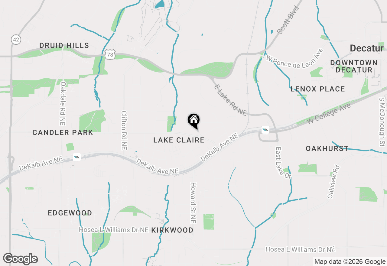 Map of 1968 Mclendon Avenue Ne, Atlanta, GA 30307