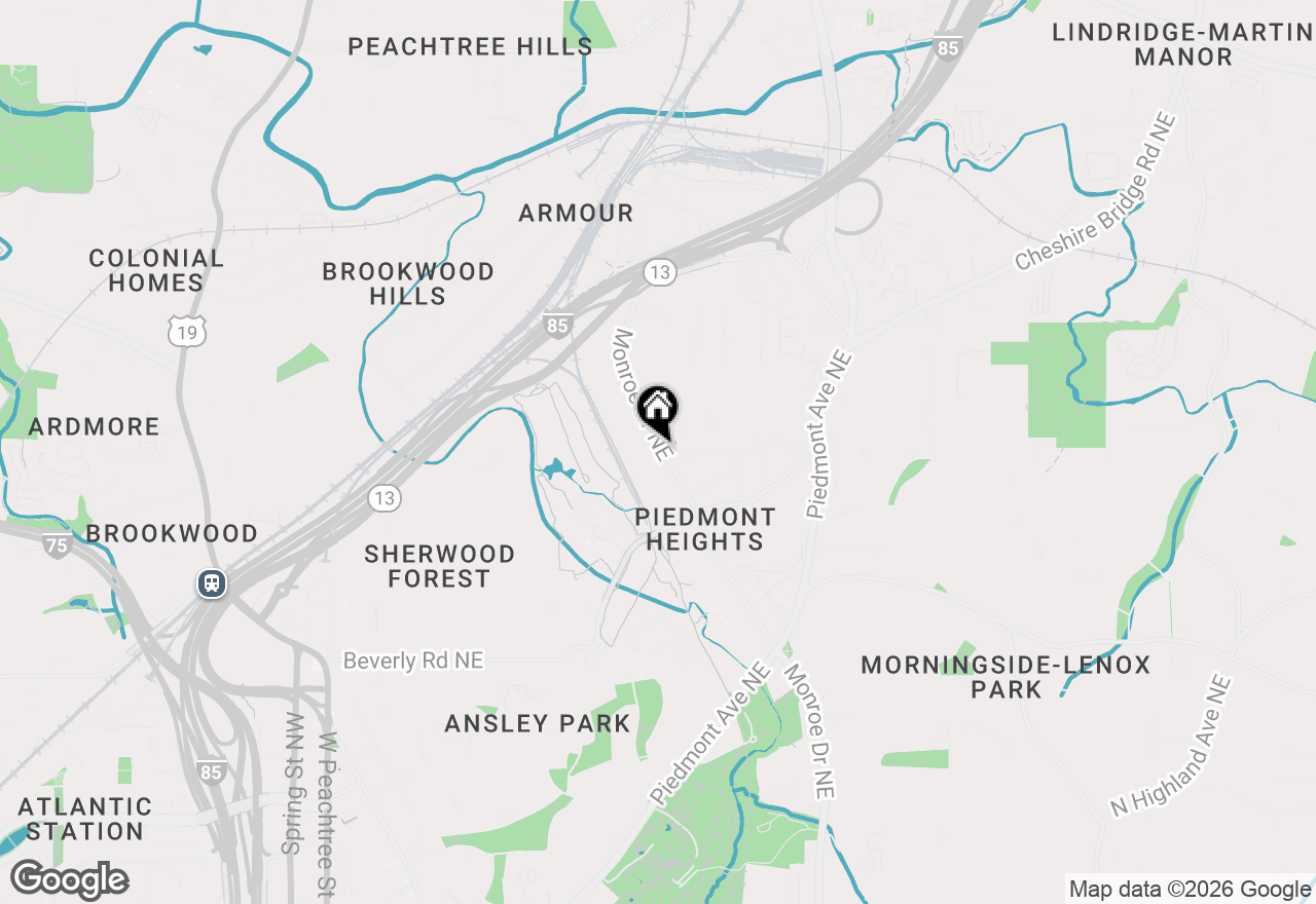 Map of 1810 Monroe Drive Ne, Atlanta, GA 30324