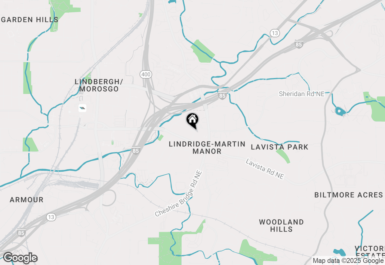 Map of 1111 Lindridge Drive Ne, Atlanta, GA 30324