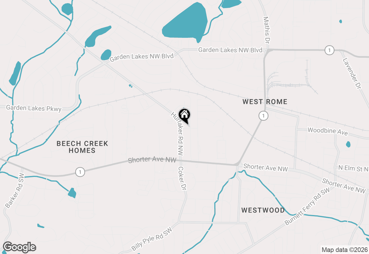 Map of 62 Dude Street Nw, Rome, GA 30165