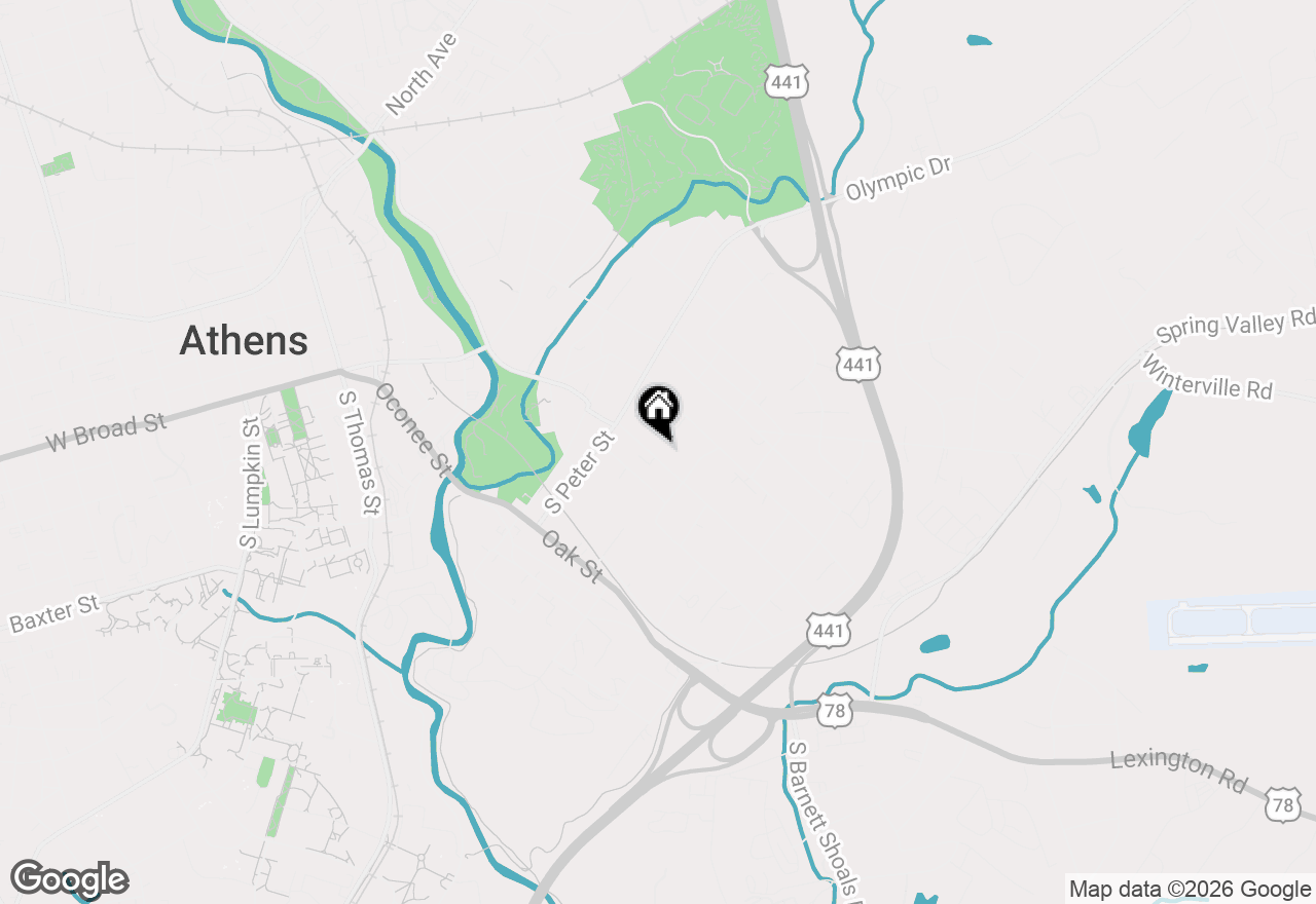 Map of 1465 E Broad Street, Athens, GA 30601