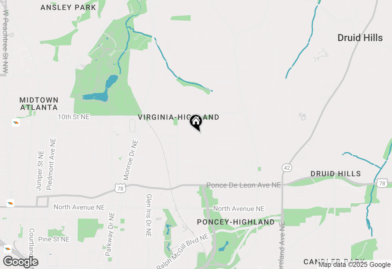 Map of 801 Adair Avenue Ne, Atlanta, GA 30306