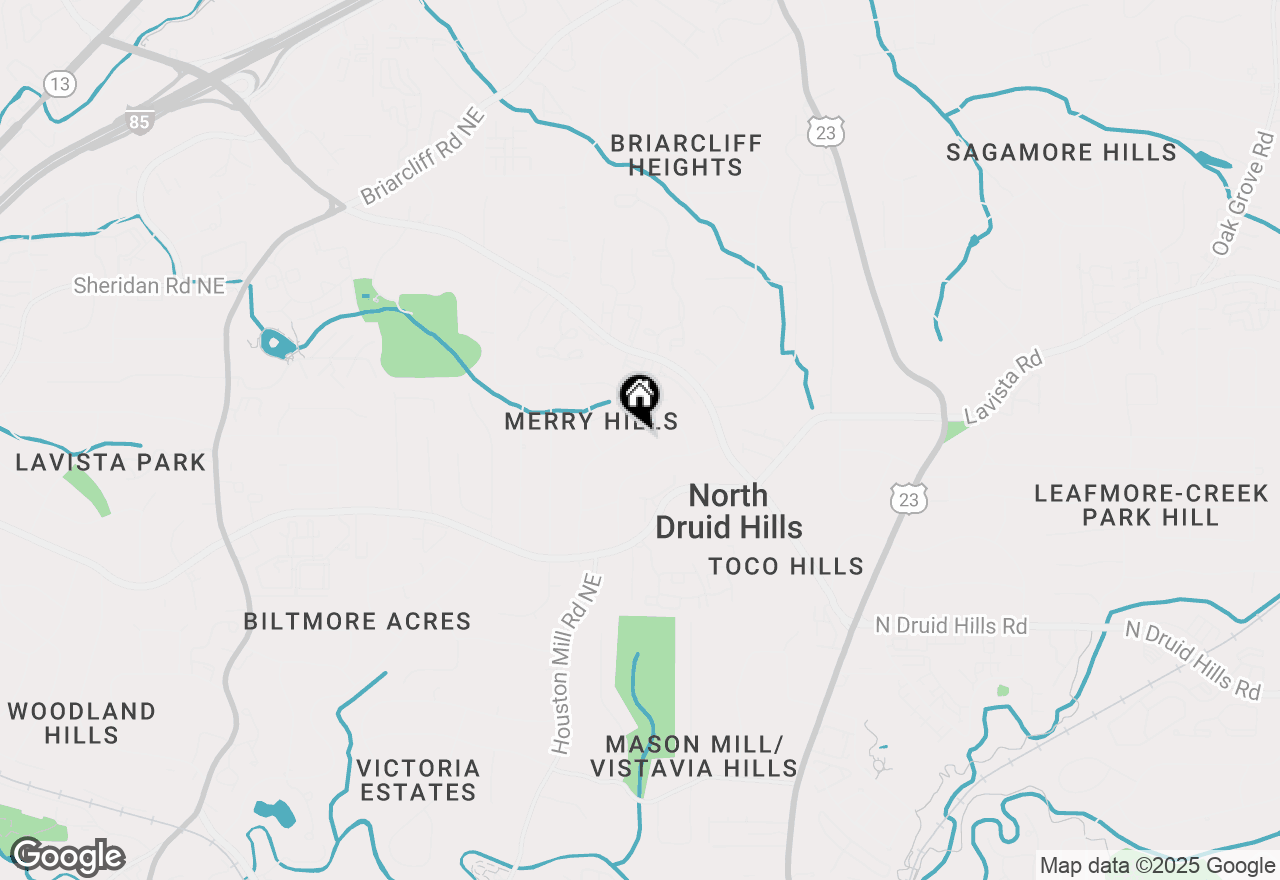 Map of 1379 Christmas Lane Ne, Atlanta, GA 30329