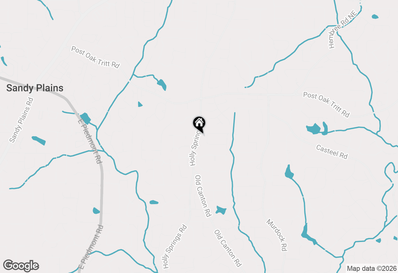 Map of 2370 Holly Springs Road Ne, Marietta, GA 30062