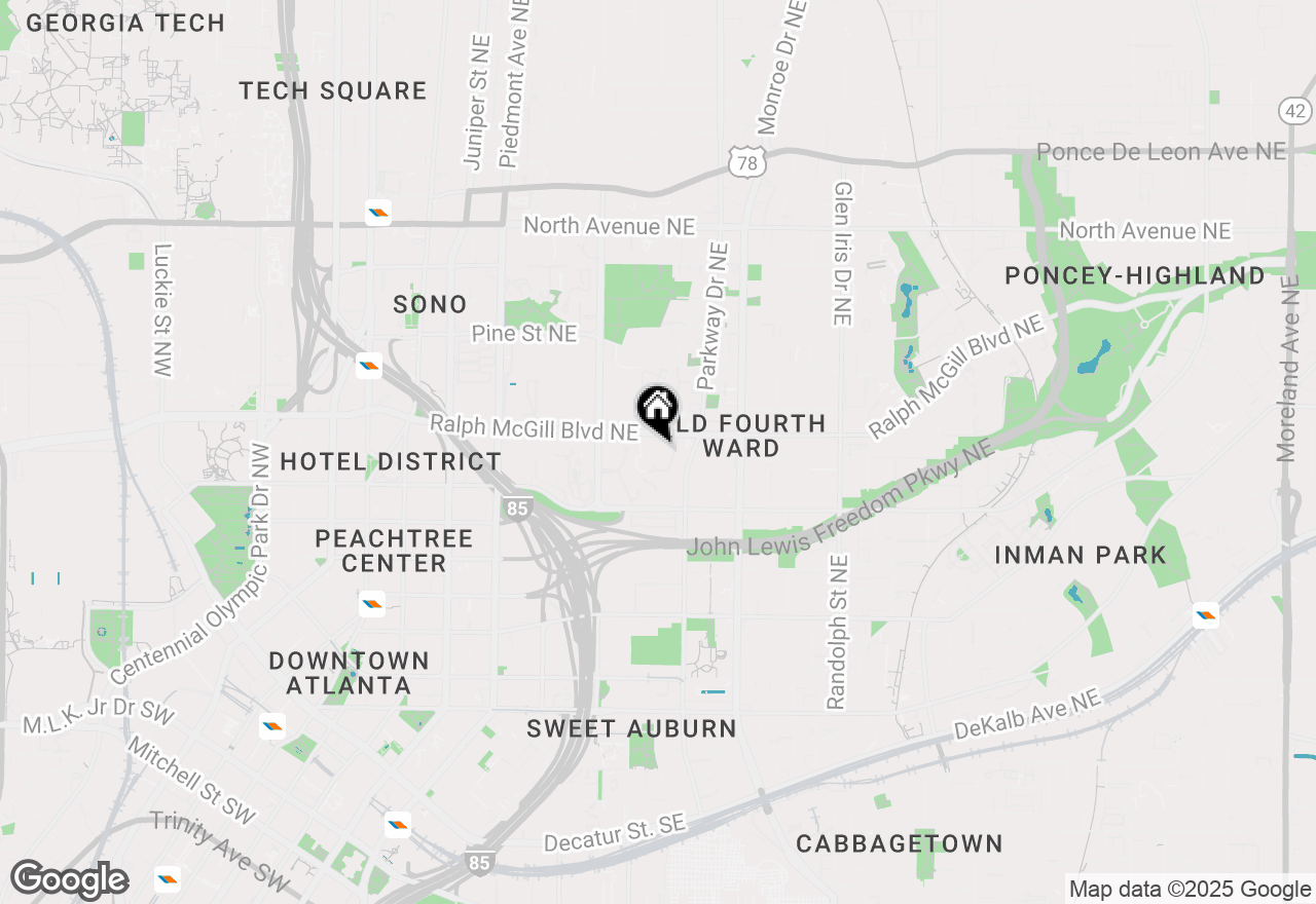 Map of 385 Ralph Mcgill Boulevard Ne #D, Atlanta, GA 30312