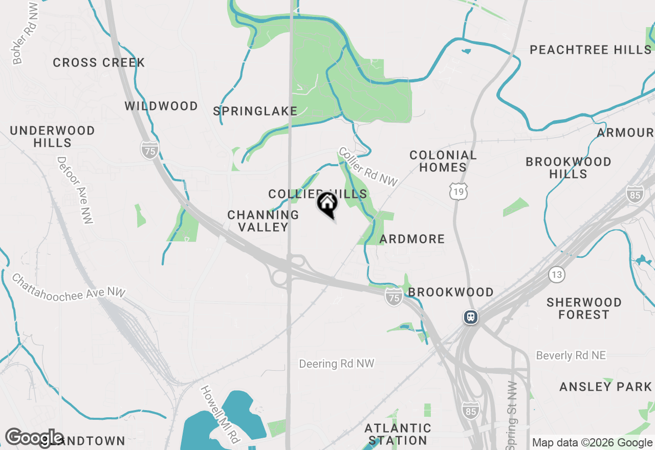 Map of 1860 Meredith Drive Nw, Atlanta, GA 30318