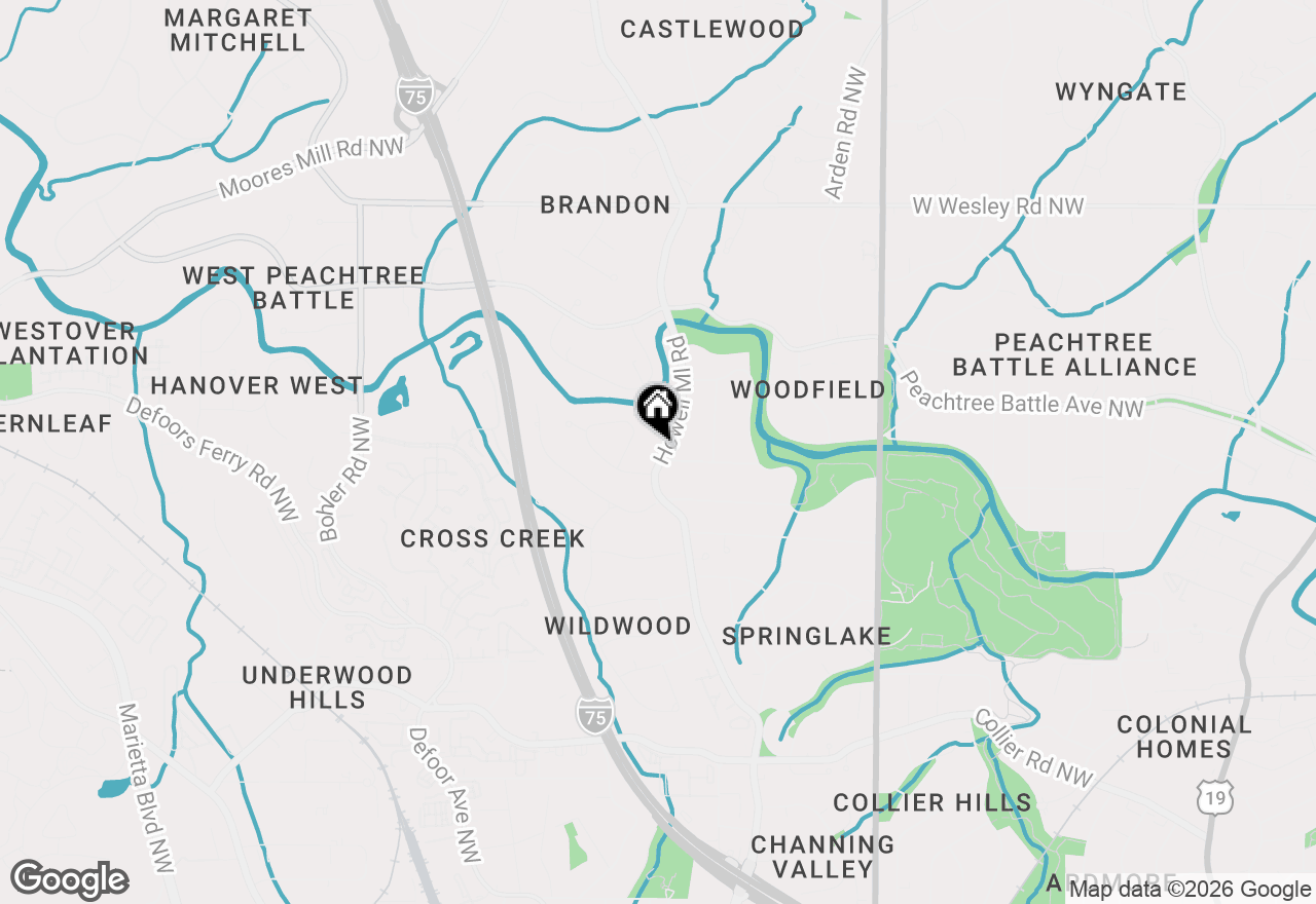 Map of 2344 Howell Mill Road Nw, Atlanta, GA 30318