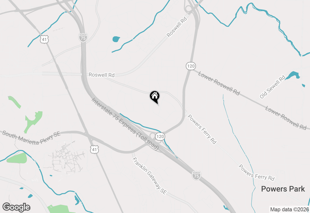 Map of 185 Herbert Drive Se, Marietta, GA 30067