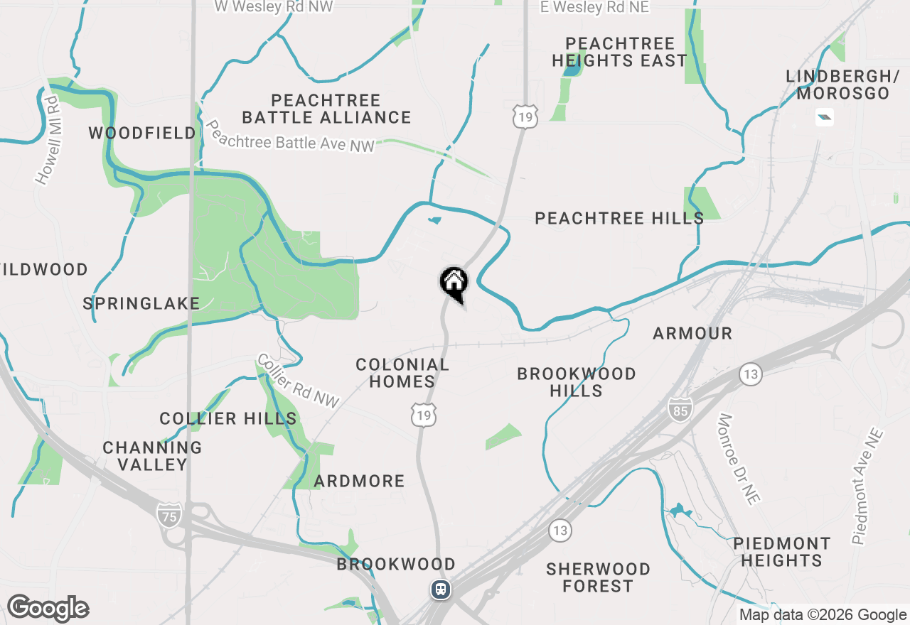 Map of 2161 Peachtree Road Ne #205, Atlanta, GA 30309