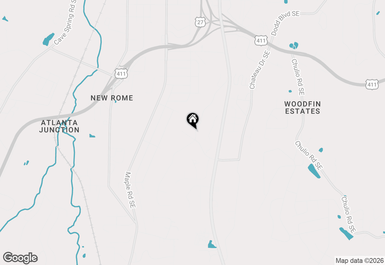 Map of 36 Saddle Mountain Road Se, Rome, GA 30161