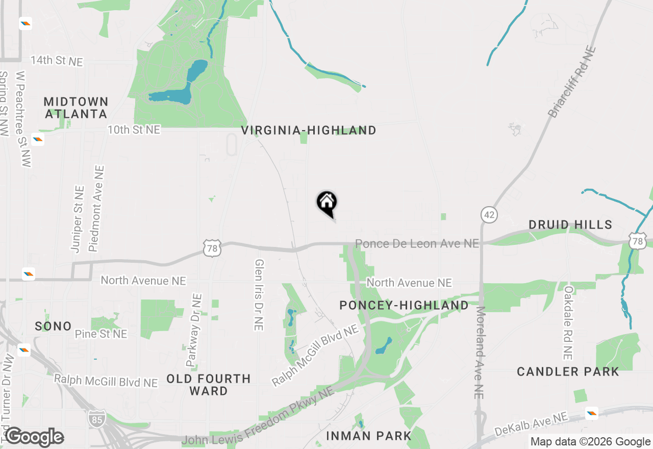 Map of 771 St Charles Avenue Ne, Atlanta, GA 30306