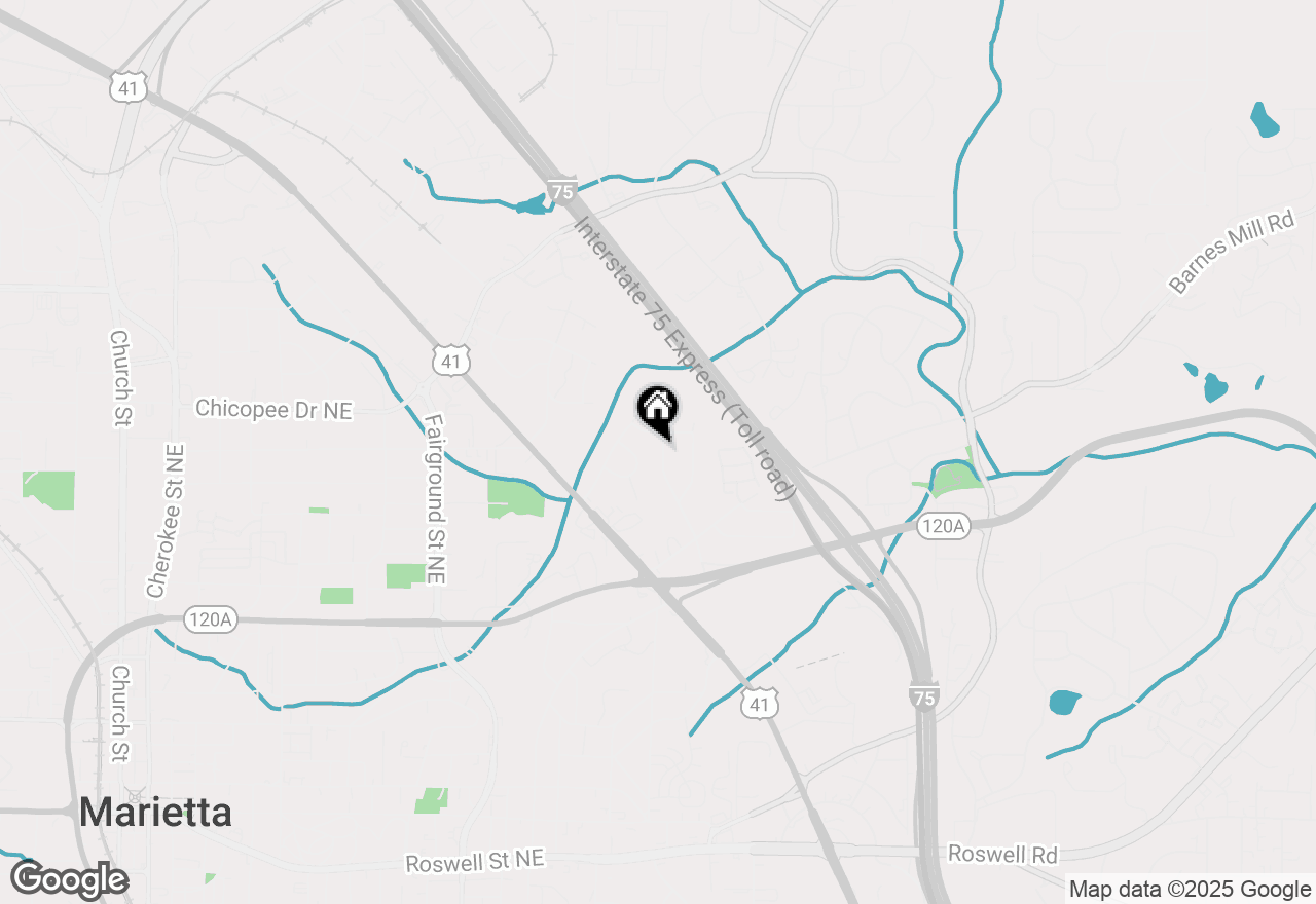 Map of 551 Barnes Mill Drive, Marietta, GA 30062