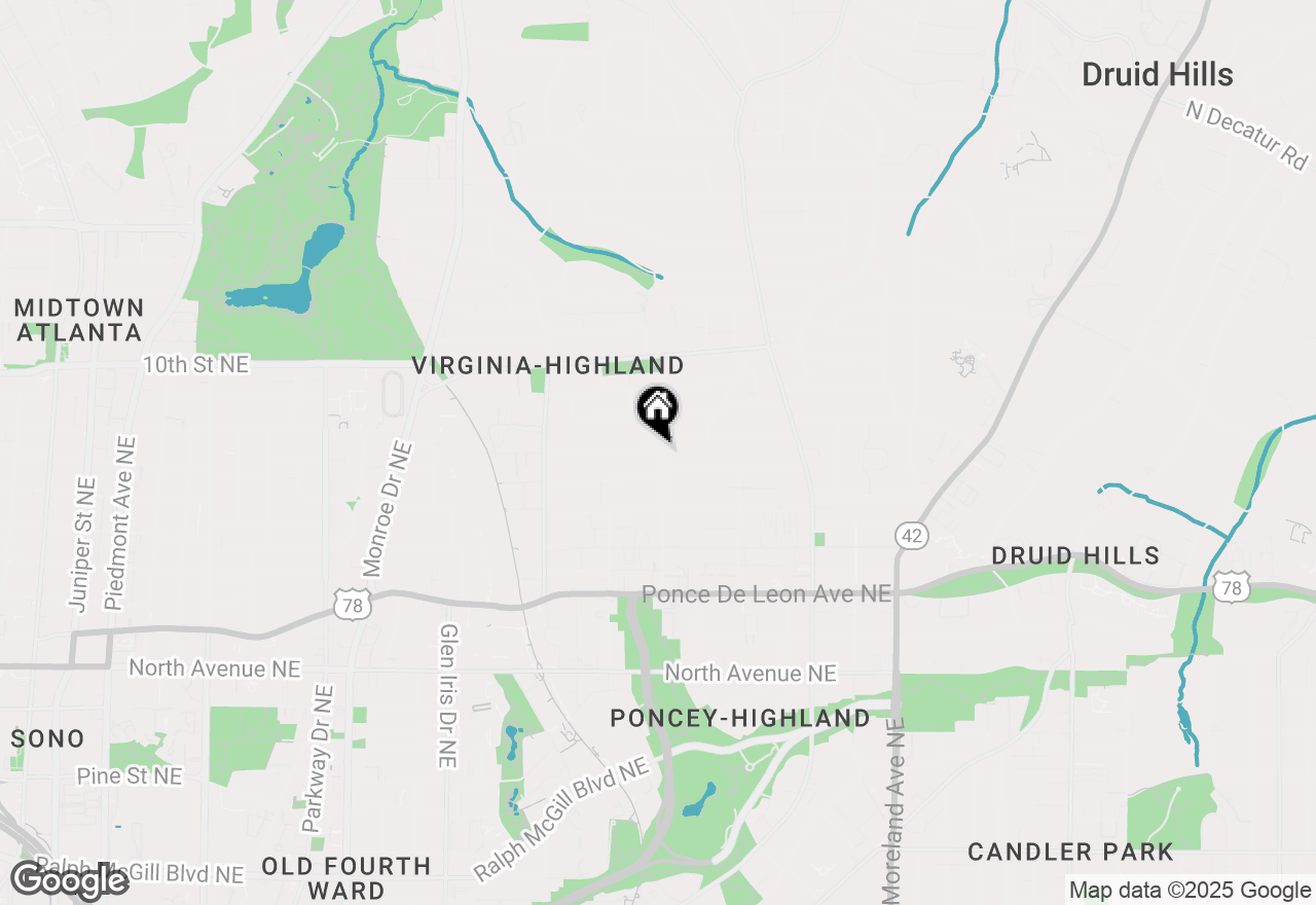 Map of 884 Barnett Street, Atlanta, GA 30306