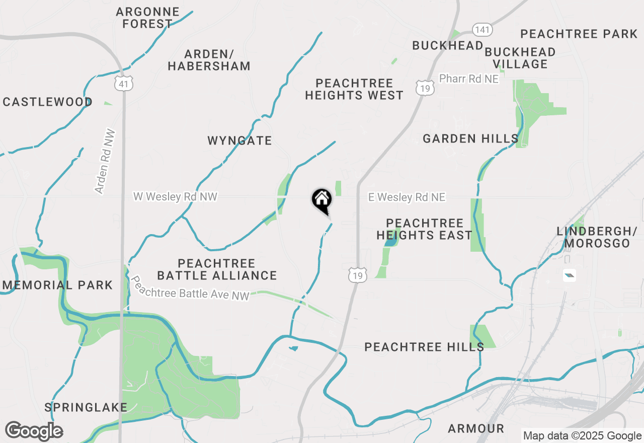 Map of 2648 Rivers Road Nw, Atlanta, GA 30305