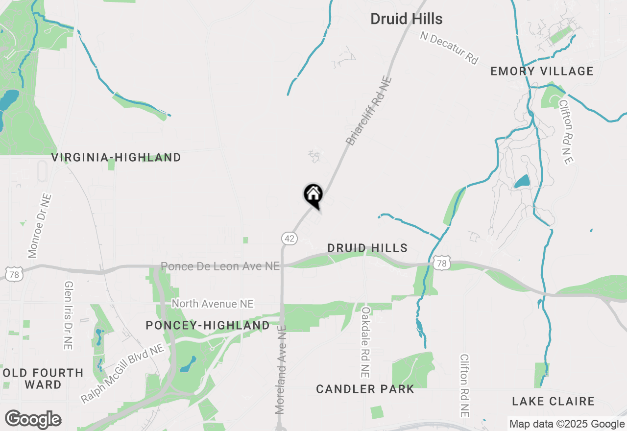 Map of 861 Lullwater Park Lane, Atlanta, GA 30306