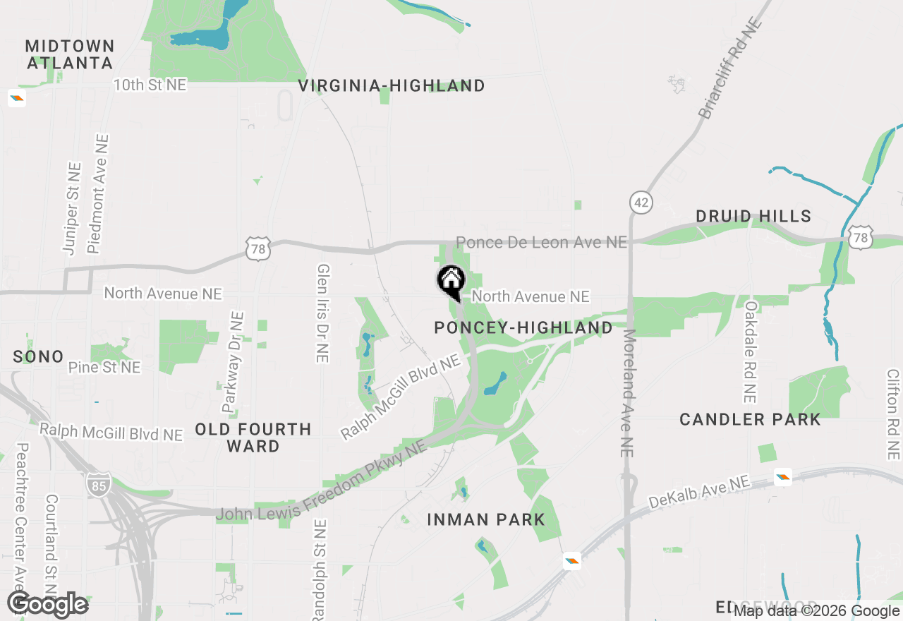 Map of 641 Angier Springs Court, Atlanta, GA 30306