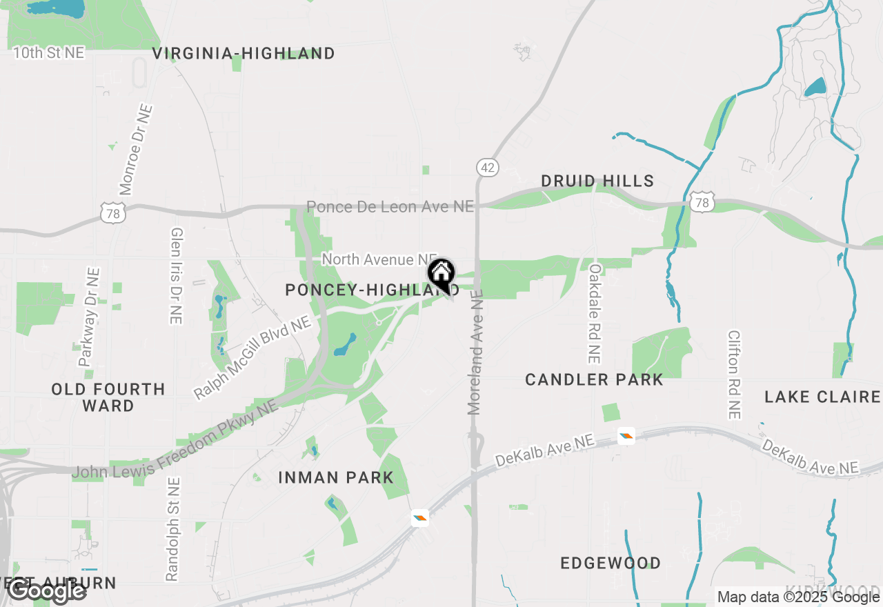 Map of 1214 Cleburne Avenue, Atlanta, GA 30307