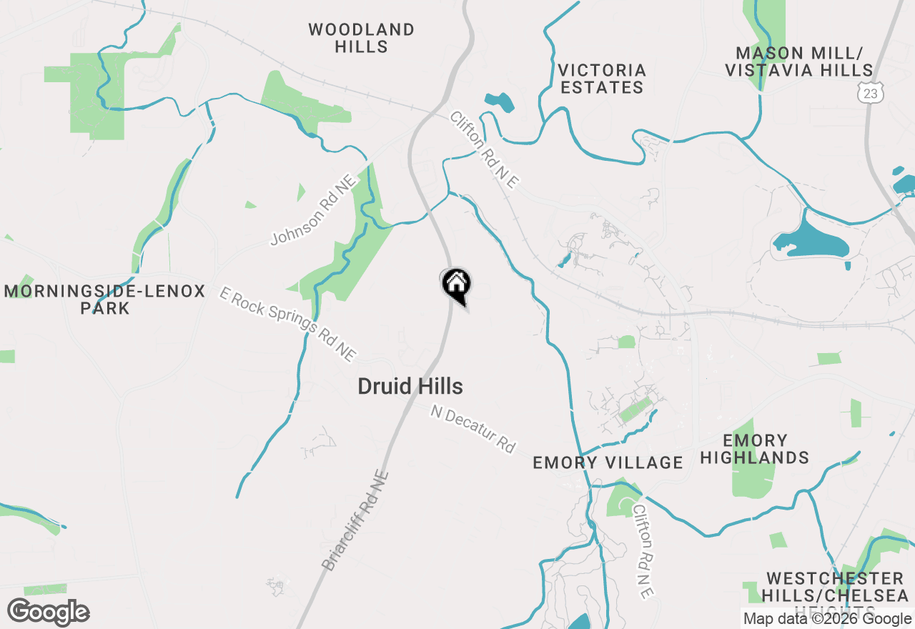 Map of 1494 Red Fox Drive Ne #B, Atlanta, GA 30306