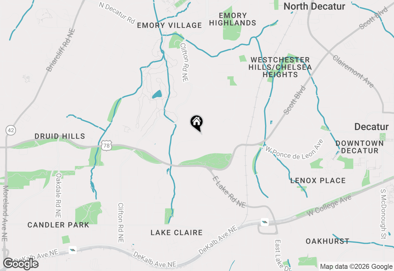 Map of 922 Barton Woods Road Ne, Atlanta, GA 30307