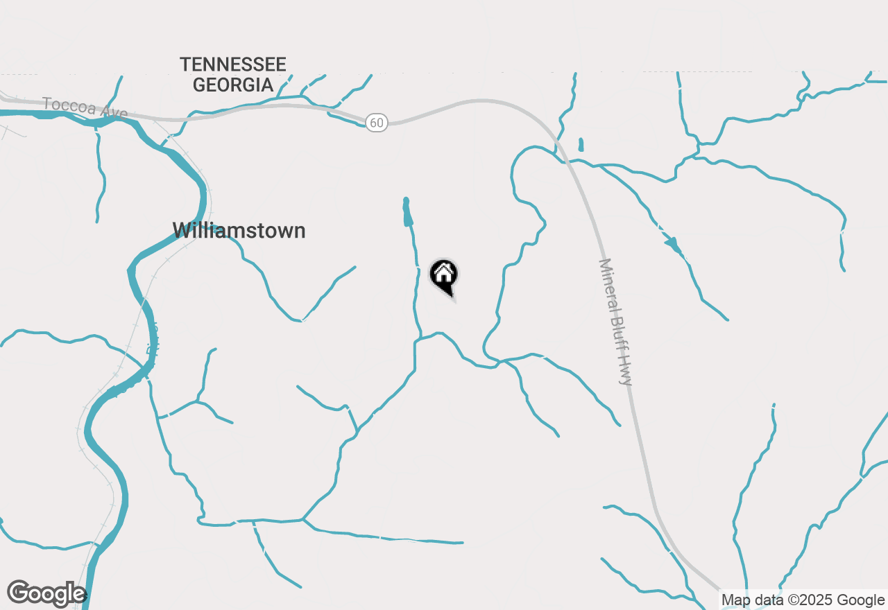 Map of 58 Wolf Creek Drive, Mineral Bluff, GA 30559