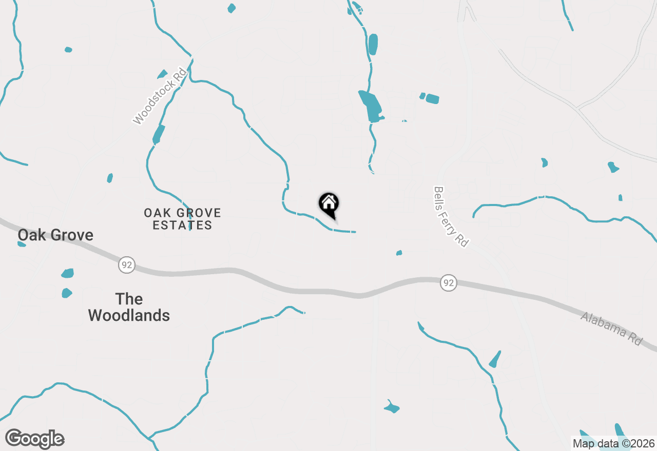 Map of 5689 Woodland Drive, Acworth, GA 30102