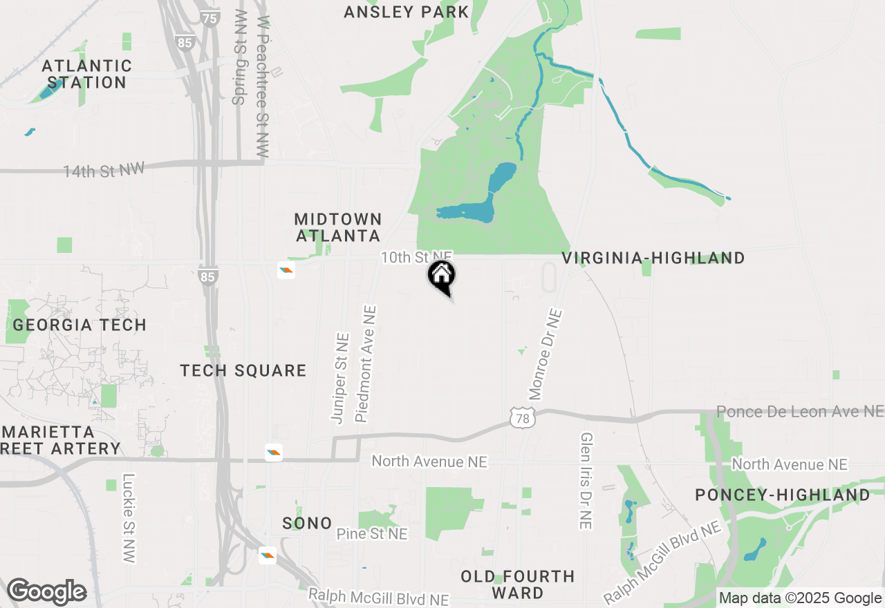 Map of 323 8th Street Ne #6, Atlanta, GA 30309